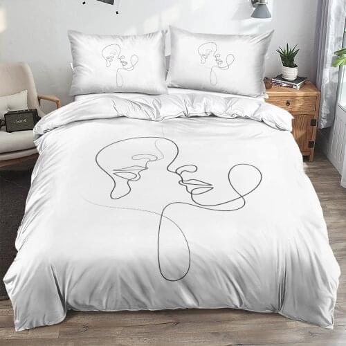 3D Valentine Custom Desgin White Bedding Sets Duvet Cover Quilt Covers Set Pillow Cottoms King Queen Full Twin Size Home Textile