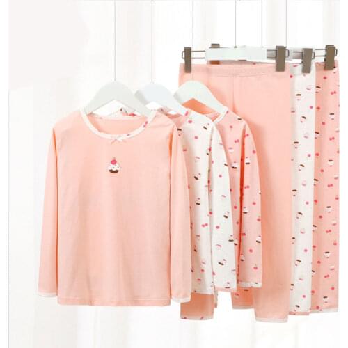 Childrens Clothing Sets Baby Girls Cartoon Rabbit Print Pajamas Suits Toddler Long Sleeve Cotton Sleepwear Autumn Kids Homewear