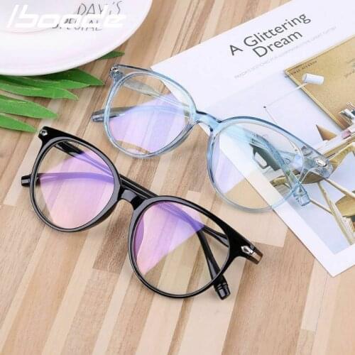 Iboode Round Glasses Women Anti Blue ray Computer Glasses Gaming Goggles Transparent Eyewear Frames men Fashion brand design
