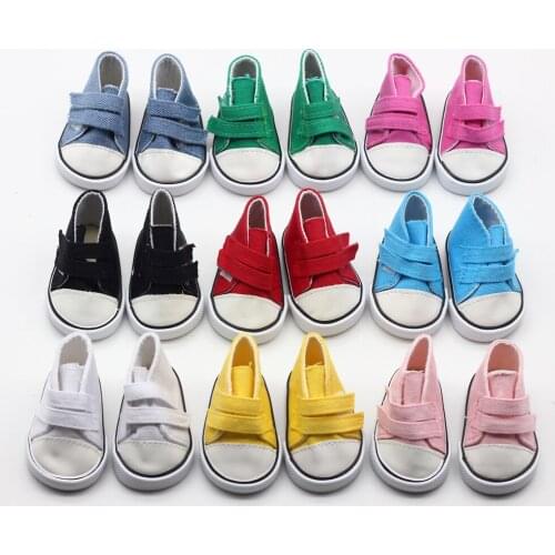7cm Doll Shoes Fits 43cm new born baby Dolls shoes sneacker 18 inch doll sports shoes Accessories toys