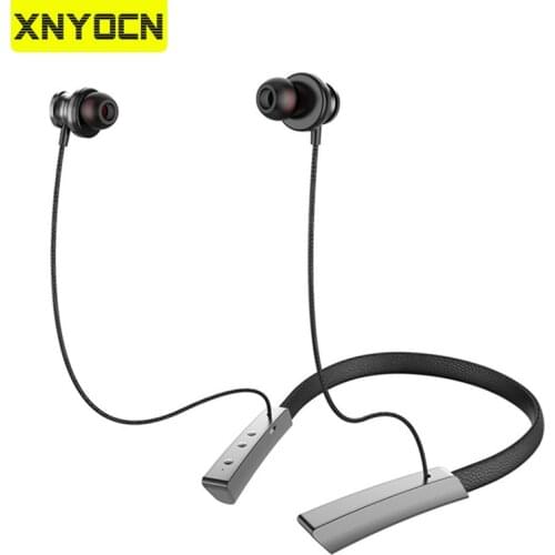 Xnyocn 60H 8D Hifi Magnetic Wireless Bluetooth Earphone Music Headset Phone Neckband Sport Earbuds with Mic For Samsung Xiaomi