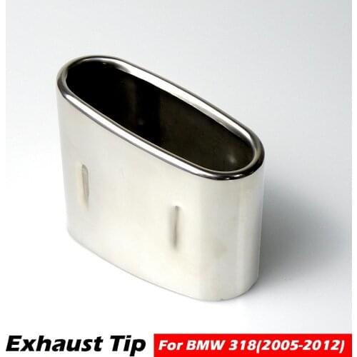 Carmon Stainless Steel Exhaust Tip Pipe Muffler Car Styling Exhaust System Tip Modified Car Tail For BMW 3 Series 318 2005-2012