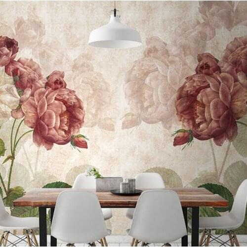 Bacaz 3d Wall Murals Wallpaper Flower Murals for Dinning Room Background 3d Photo Flower Wall paper Mural Removable