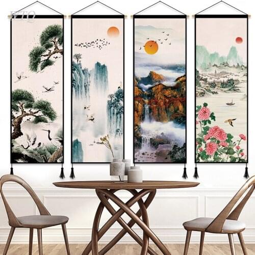 Chinese Style Landscape Posters and Prints Retro Poster Wall Poster Canvas Painting Wall Decor Wall Art Picture Room Home Decor