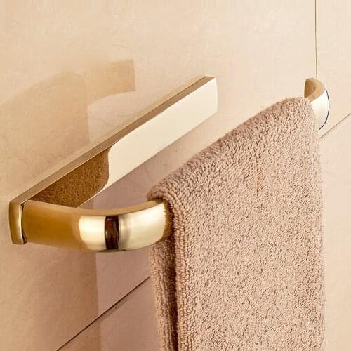 Bathroom Full Brass Gold Towel Ring Towel Holder Wall-Mounted Towel Hook Bathroom Accessories Home Luxurious Design
