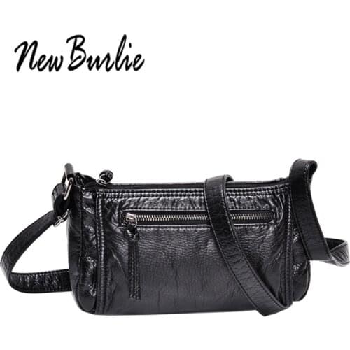 New Burlie Designer Women Messenger Bags Crossbody Soft washed PU Leather Shoulder Bag High Quality Fashion Women Bags Handbags
