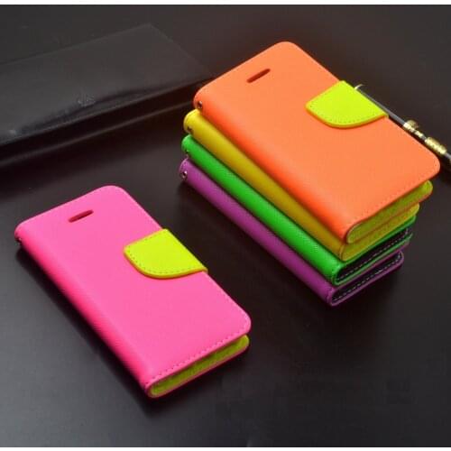 New style Cowboy PU Leather Case For iphone 5 5s wallet case phone bags case original flip case of Magnetic snap with 5th colors