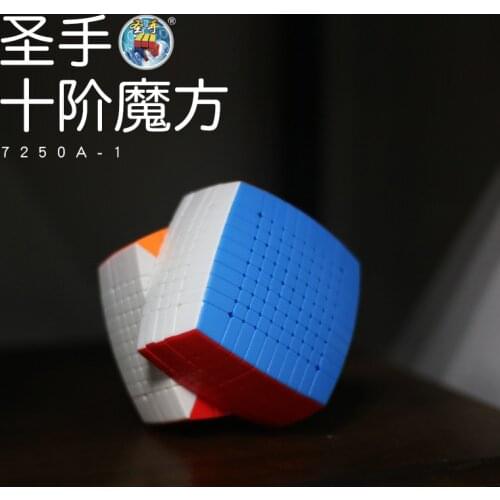 Original Magic Puzzle 10x10 Shengshou 10x10x10 Speed Cube Stickerless 85mm professional Cubo Magico high level Toys for Children