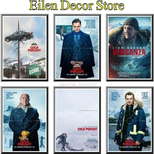 Cold Pursuit Movie Poster Art Printing Home Decal Decal Retro Movie Poster Wall Painting Vintage Retro Poster Posters 42X30cm