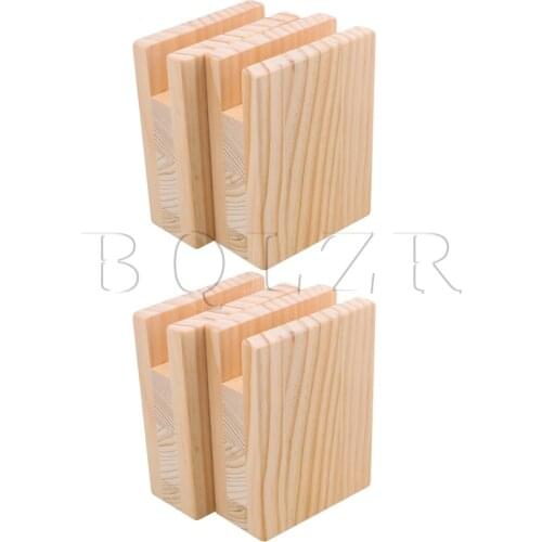 BQLZR 10x5x13.2cm Wood Table Desk Bed Risers Lift Furniture Lifters Storage for 2CM Groove Feet Up to 10CM Lift Pack of 4