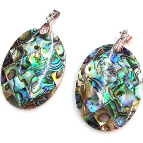 LE SKYShell Pendants Charms Necklace Pendant for Jewelry Making DIY Accessories Fit Necklaces Size 30X40mm