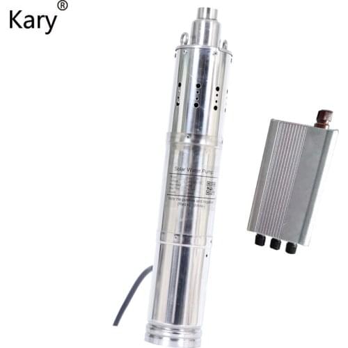 Kary 20m lift 24v 36v dc submersible solar water pumps, 3M3/H solar powered water pump with extra controller