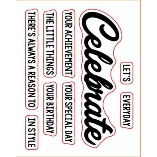 Celebrate Sentiments Transparent Clear Silicone Stamps For DIY Scrapbooking Cards Making Craft Supplies New 2019