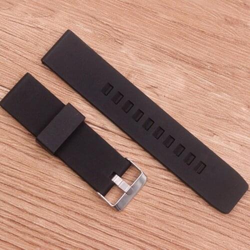 Watch Accessories 22mm Pin Buckle Silicone Strap Mens Outdoor Sports Breathable Waterproof Strap
