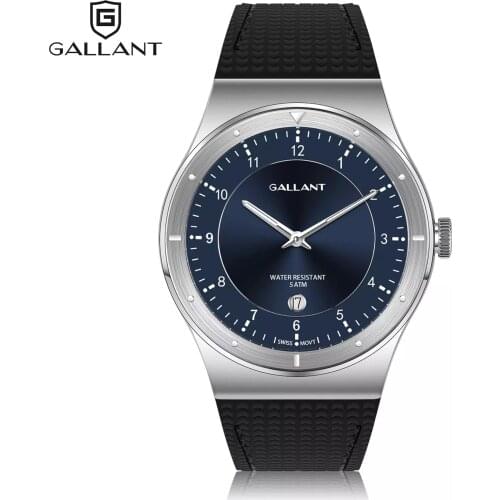 Luxury Swiss Watches for Men Stainless Steel Quartz Watch 5ATM Waterproof Mens Watch Auto Date Wristwatch with Silicon Strap