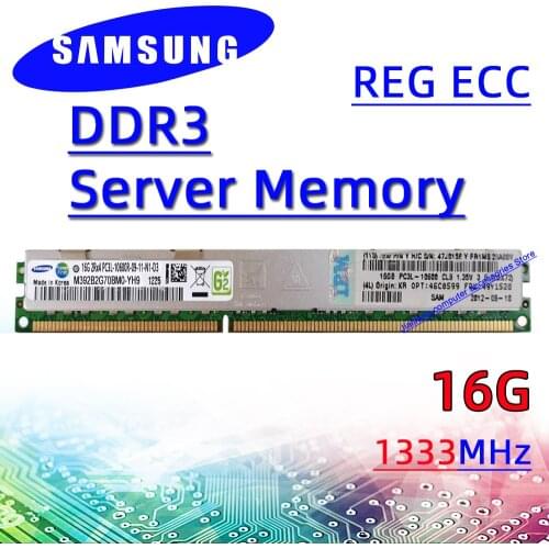 4GB 8GB Samsung Server Memory REG ECC DDR3 16GB 1066MHz 1333MHz 1600MHz RAM PC3-32GB 8500R 10600R 12800R
