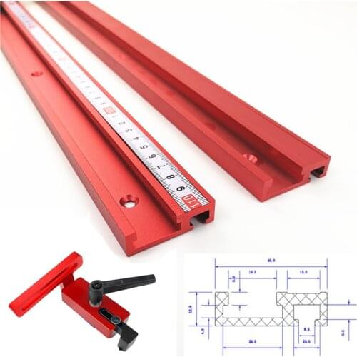 Woodworking 45 Type T-track slot miter track jig Stop Sliding T-Slot for router table bandsaws woodworking DIY tool 600/800/1000