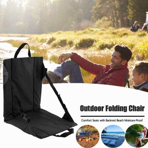 Outdoor Fishing Chair Folding Cushion Beach with Backrest Soft Cushion Stadium Comfort Seats Pad Beach Moisture-Proof Leisure