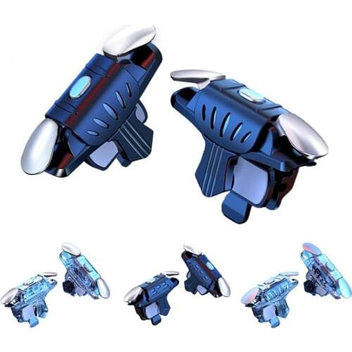 2Pcs AS02 Gaming Controller Trigger Control Joystick Buttons Two-Way Chicken-Eeating Assisted Shooting Game Console Accessory