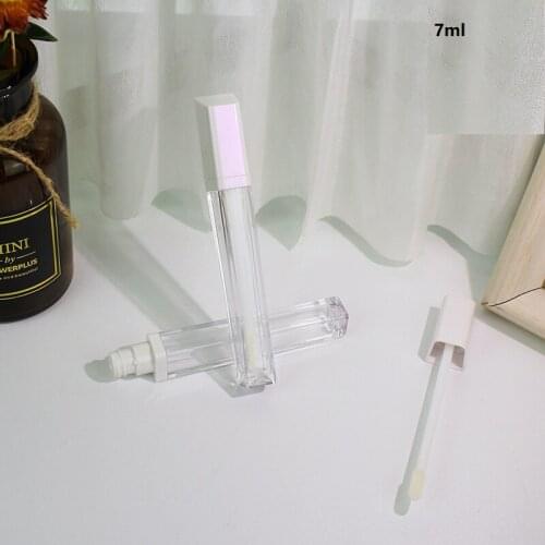 30/50pcs 7ML Empty Lip Gloss Tube With Wand Shimmer White DIY Cosmetic Makeup Clear Liquid Lipstick Lip Glaze Refillable Bottle