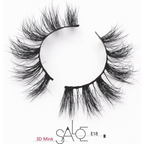 3D Eyelashes Mink Lashes Medium Volume Handmade Mink False Eyelash Thick Full Strip Lashes Cruelty Free cilios posticos Lash E18