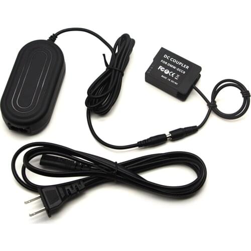 AC Power Adapter + BLC12 Dummy Battery Coupler Charger for Panasonic DMC FZ2500 FZ300 G7 G6 G85 GX8 replace DMW-AC8 DMW DCC8