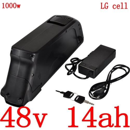48V 500W 750W 1000W ebike battery pack 48V 12ah electric bicycle battery 48v 13ah 13.6ah 14ah lithium ion battery use LG cell