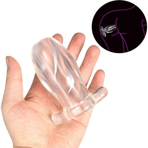 Transparent Anus Butt Plug Dilator Adult Games Hollow Anal Plug Expansion Prostate Massager Enema Douche Sex Toys For Women Men