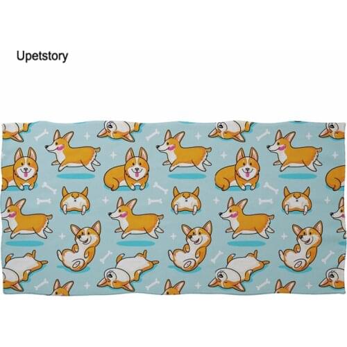 Upetstory Women Men Kids Bath Towel Cute Corgi Dog Print Quick-Dry Beach Swimming Towels Washable Yoga Mat Shower Blanket