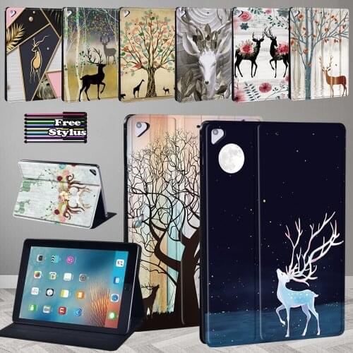 Case for Apple IPad Pro 11" 2018 2020 2021/Pro 2nd 10.5"/Pro 9.7" Anti-Dust Cute Deer PU Leather Flip Tablet Cover