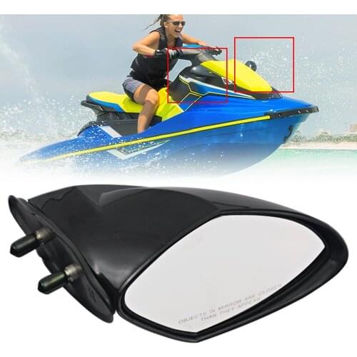 Black Motorboat Mirror Right Side Rearview Mirror Fits For Yamaha WaveRunner VX110 Deluxe Cruiser Sport EX Series Models 05-09