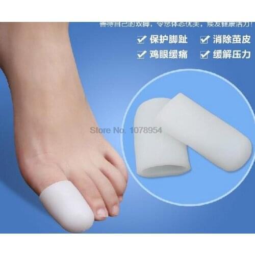By dhl or ems 500pairs White Silicone Gel Protective Big Toe Caps Cushion Corns high quality