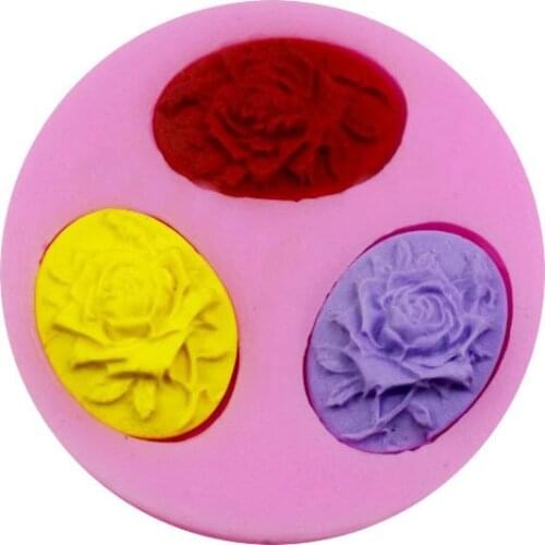 DIY Small Silicone Mold/cake Three Hole Candy Chocolate Chip Clay Ls Mold Cake Tools Gift