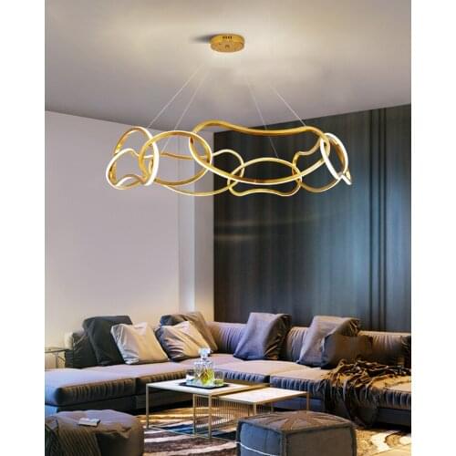 Design chandelier simple modern light luxury creative minimalist personality art living room chandelier