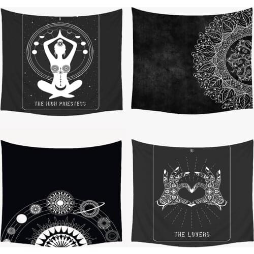 Moon Phrase Yoga Tapestry Wall Hanging Mandala Printing Macrame Beach Towel Mat Blanket Yoga Mat The Love Carpet Home Cushion