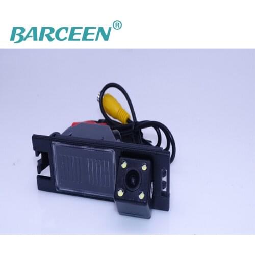 HD image sensor car rear rversing camera 4 led lights +higest night vision+wire+glass lens material use for Hyundai IX35