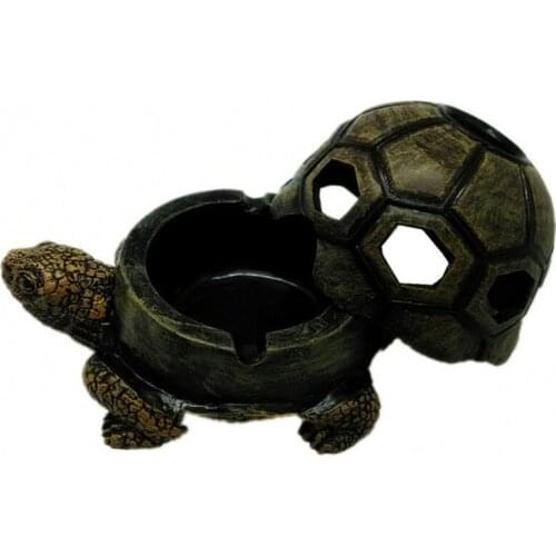 Creative Resin Turtle Smoke Cigarette Ash Tray Crafts Decoration Ashtray For Home Outdoor Office Car Gift Home Decor WY70913