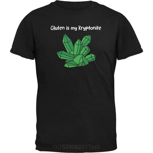 Summer T Shirt Fashion Gluten Is My Kryptonite Short Sleeve O-Neck Compression T Shirts For Men