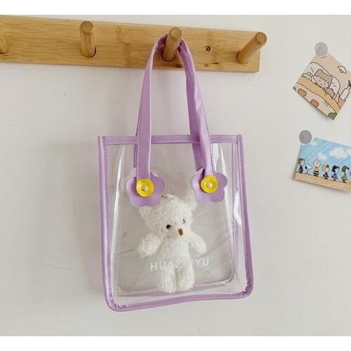 Summer Beach Bag Women Small Transparent Toiletry Bag Ladies Handbags New Fashion Jelly Bag Women Tote Bag Bolsa Feminina PVC