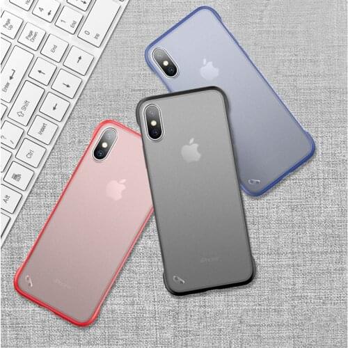 Rimless Matte Phone Case For Fundas iPhone 12 11 Pro XR X XS 11Pro 12Pro Max 7 8 6 6s 6 s Plus 7plus SE 2020 Apple Cases Cover