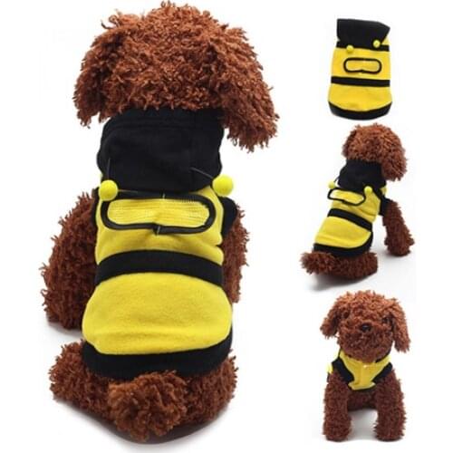 Fashion Pet Hoodie Clothes Cute Fancy Puppy Apparel Costume Cat Dog Coat Outfit Bee Style Animal Supplies Role Play Cs Play Bee