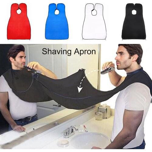 Male Beard Apron Hair Shave Beard Catcher Waterproof Man Bathroom Apron Silk Cloth Bathroom Organizer Household Cleaning Tool