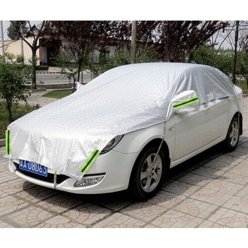 Customizable! Universal Aluminum Waterproof Seamless Sunshade Car Cover Half Covers Protection for Saloon, Hatchback, SUV