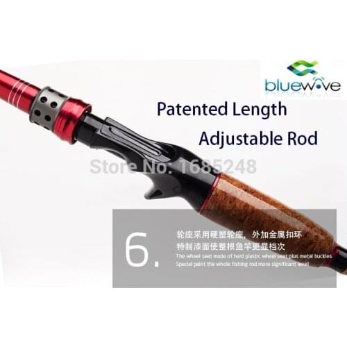 New Design Patented 180cm---210cm Length Adjustable 40T Toray Carbon Casting Fishing Lure Rod. Lure Weight: 7-28g.Vela De Pesca
