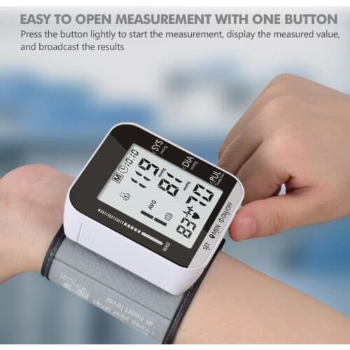 New Home Health Care Automatic Digital Lcd Upper Arm Blood Pressure Monitor Heart Beat Meter Machine Tonometer for Measuring