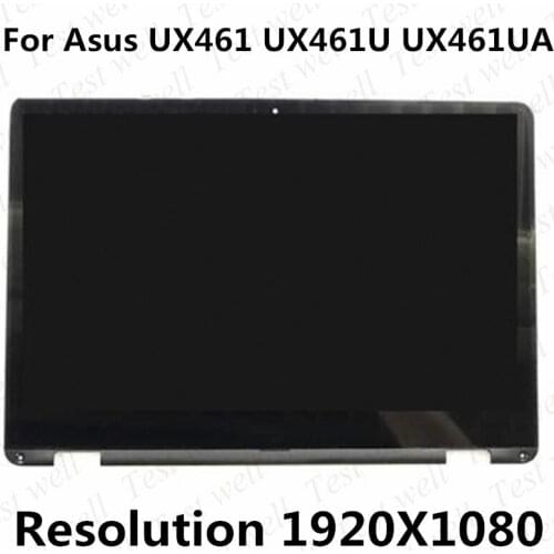 Original 14.0" Laptop LCD Touch Screen Assembly For Asus UX461 UX461U UX461UA NV140FHM-N62 V8.0 FHD 1920X1080 With Frame