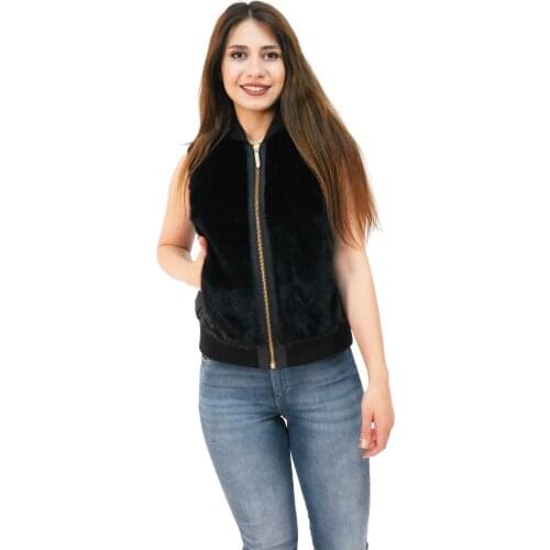 Real mink vest, real mink High Quality 100% Genuine fur collar,turkish fashion 2021