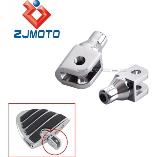 Motorcycle Chrome Footrests Adjuster Foot Pegs Female Mount Adapter For Honda Suzuki Boulevard M109R M50 M90 Volusia 800 GL1800