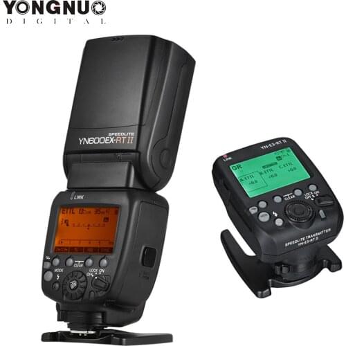 YONGNUO YN600EX-RT II 2.4G Wireless 1/8000s HSS TTL Master Flash Speedlite for Canon Cameras + YN-E3-RT II Flash Trigger