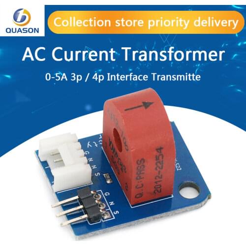 TA12-100 AC current transformer current sensor module 0-5A 3p/ 4p interface transmitte
